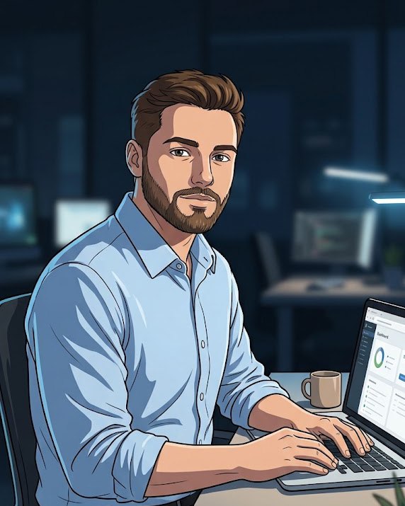 Illustrated portrait of Hasnain Sizar